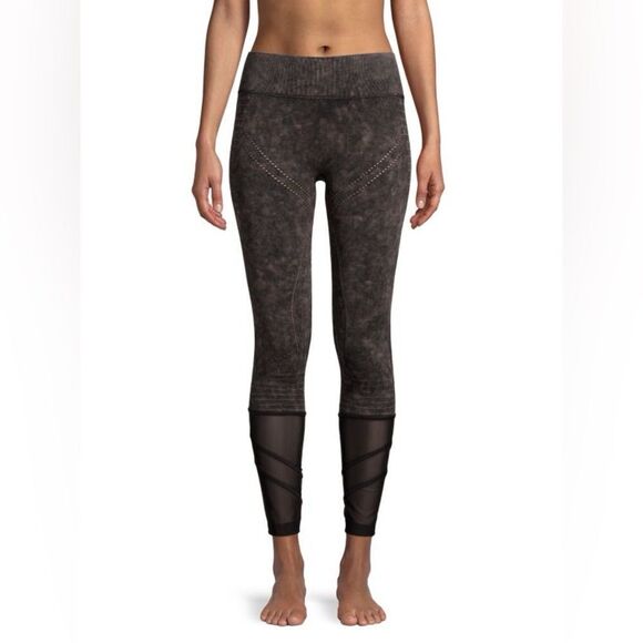 Blanc Noir Gray & Black Excel Leggings Small NWT - Picture 1 of 7